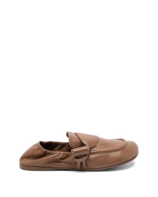 Loewe Brown Toggle Loafers