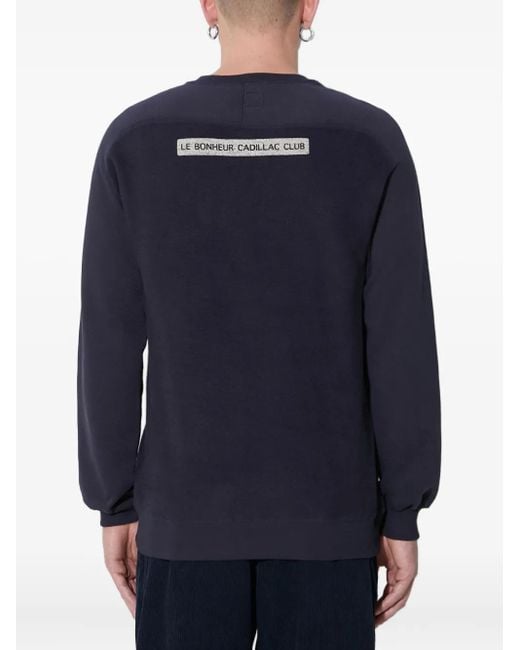 Universal Works Blue Graphic Crew-Neck Sweatshirt for men