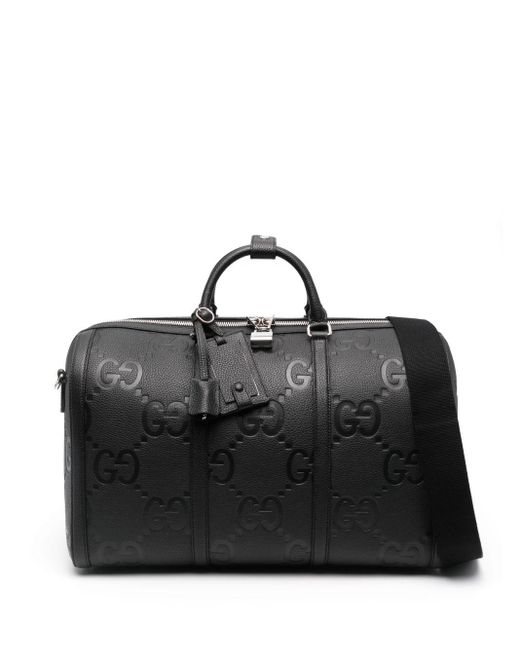 Gucci Black Gg Jumbo Medium Duffle Bag for men