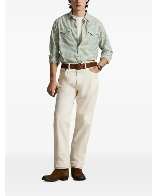 Polo Ralph Lauren Green Checked-Pattern Shirt for men