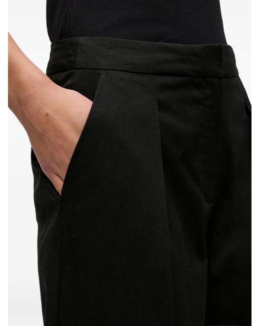 Karl Lagerfeld Black Pantalon De Tailleur X Amber Valletta À Design Structuré