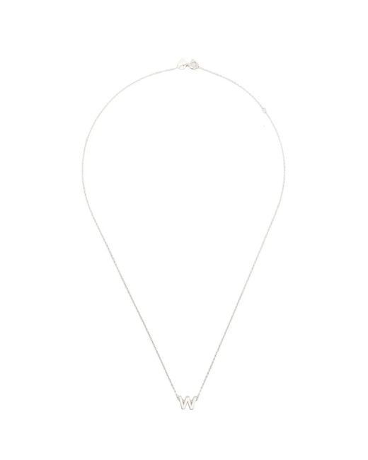 Le Gramme White Collier À Pendentif À Design D'Initiale for men