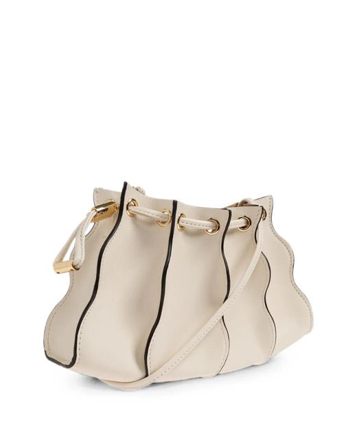 Ulla Johnson Natural Small Adria Leather Crossbody Bag