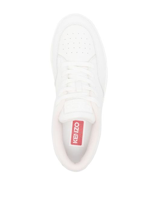 KENZO White Dome Lace-up Sneakers for men