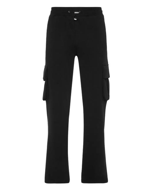 Philipp Plein Black Cotton-Blend Trousers for men