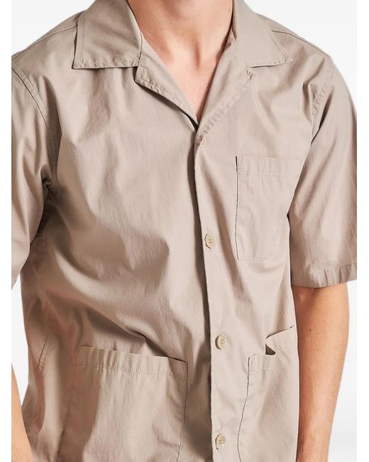 Aspesi Natural Patch-Pocket Spread-Collar Shirt for men