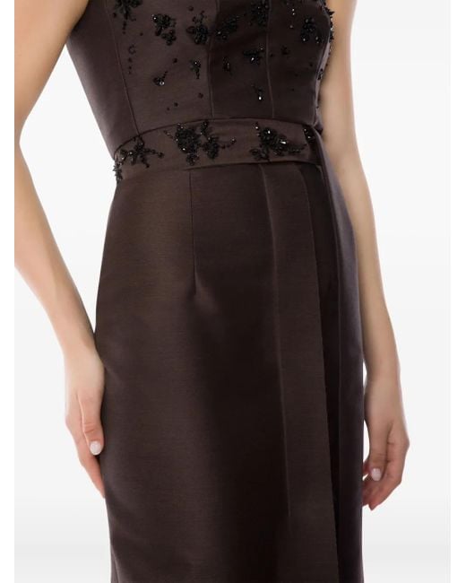 Alberta Ferretti Brown Midirock Aus Satin