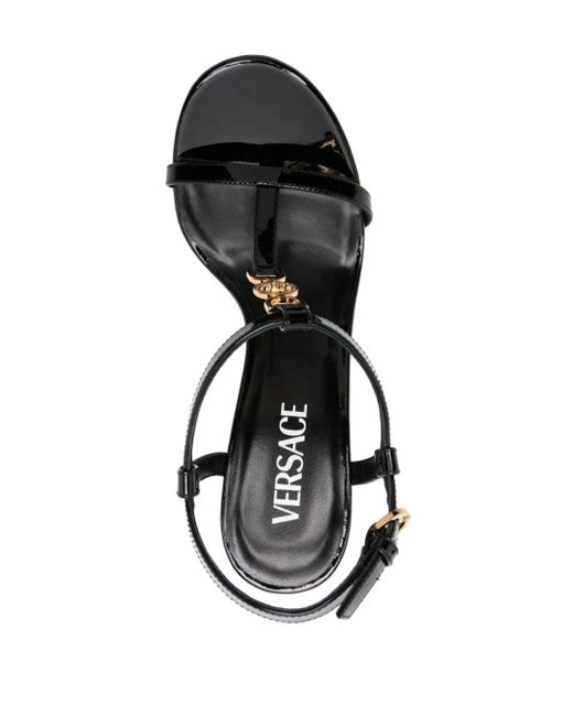 Versace Black Medusa '95 115mm Patent Sandals