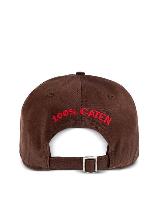 DSquared² Red Distressed Logo-Patch Baseball Cap for men