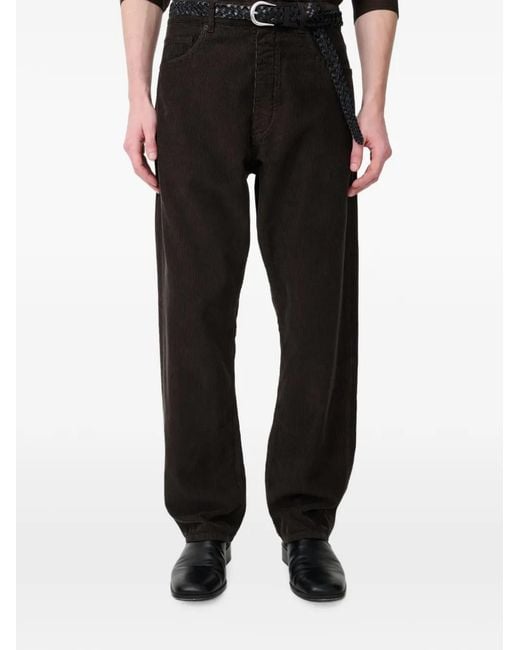 Studio Nicholson Black Riso Corduroy Trousers for men