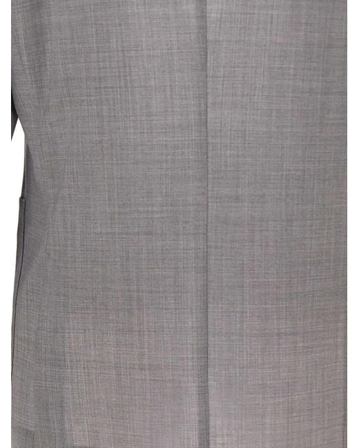 Boss Gray Slim-Fit Virgin Wool Blazer for men