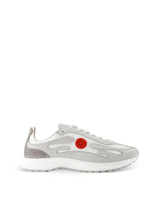 Casablanca White Logo-Detail Lace-Up Sneakers for men