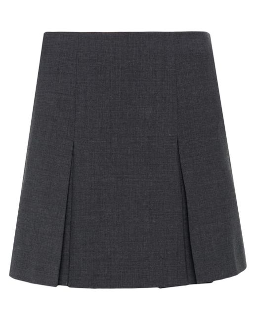 ^ détail plissé à la jupe Claudie Pierlot en coloris Black