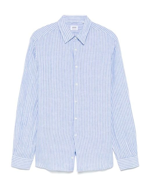 Aspesi Blue Striped Shirt for men
