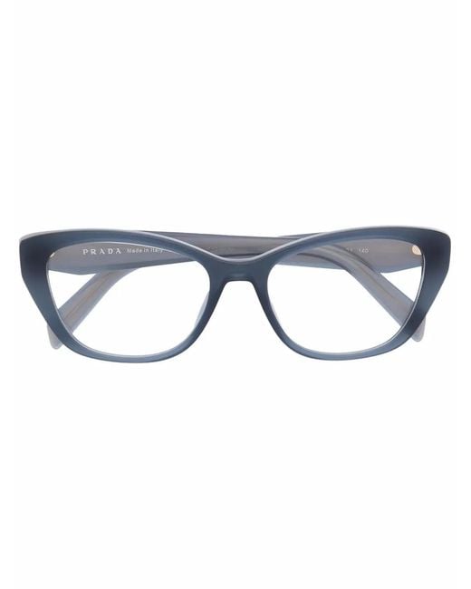 Prada Blue Cat-Eye Frame Glasses