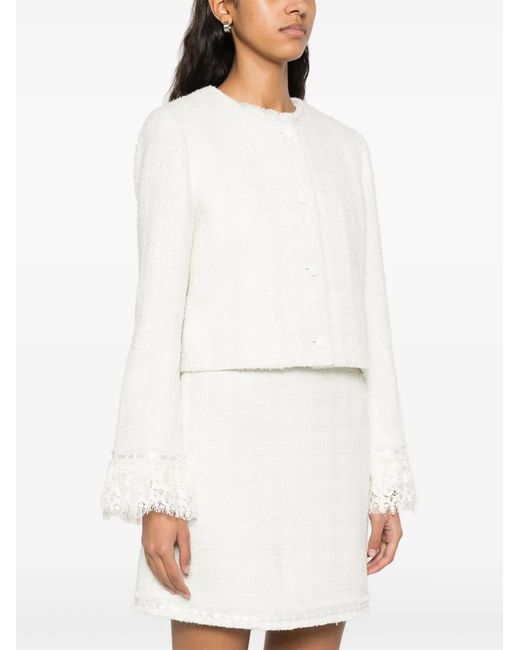Alice + Olivia White Millie Jacket