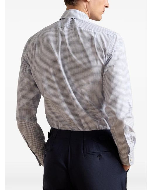 Ralph Lauren Blue Tattersall Twill Shirt for men