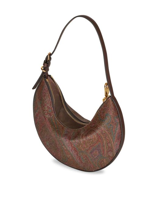 Etro Roseau Essential Hobo ショルダーバッグ S Brown