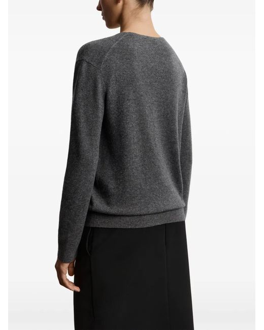 12 STOREEZ Gray U-Neck Sweater