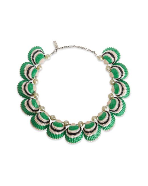 Etro Green Faux-pearl Shell Necklace for men