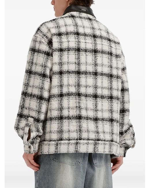 Musium Div. Gray Check-Pattern Jacket for men
