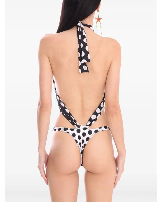 Maillot De Bain À Pois Amir Slama en coloris White
