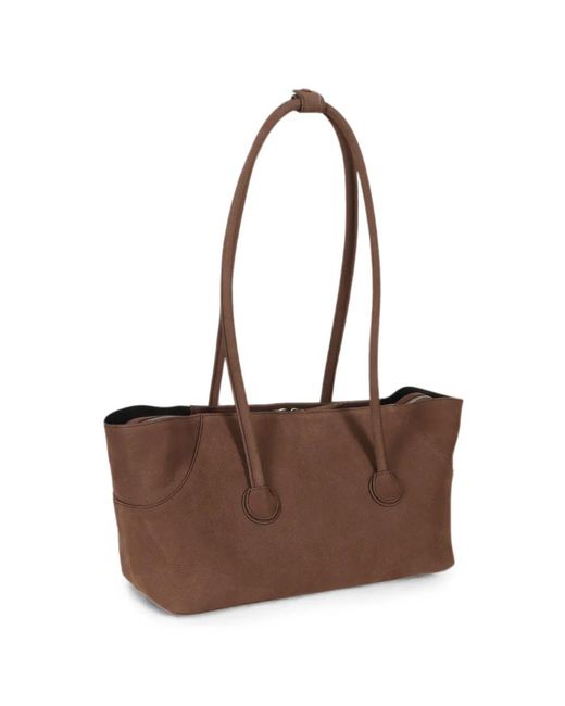 MARGE SHERWOOD Brown Large Boat Shopper Shoulder Bag