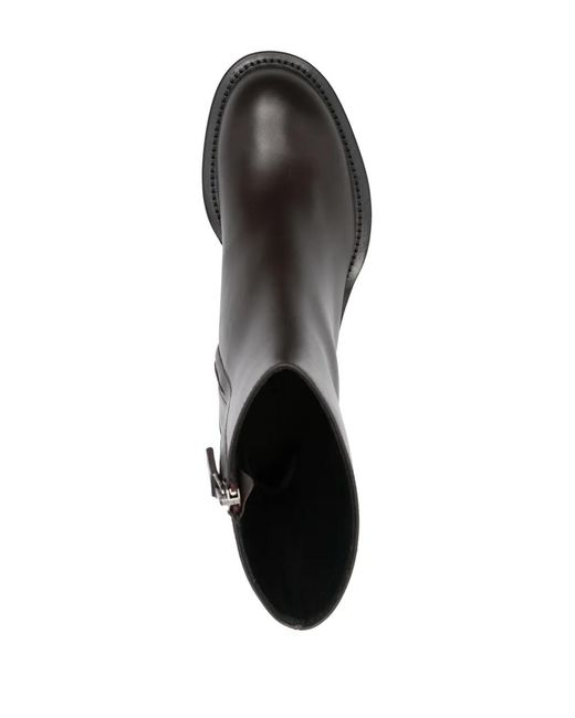 Lanvin Black Zip-Fastening Leather Ankle Boots