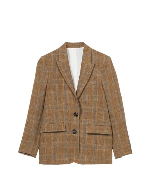 Fortela Brown Bella Checked Blazer