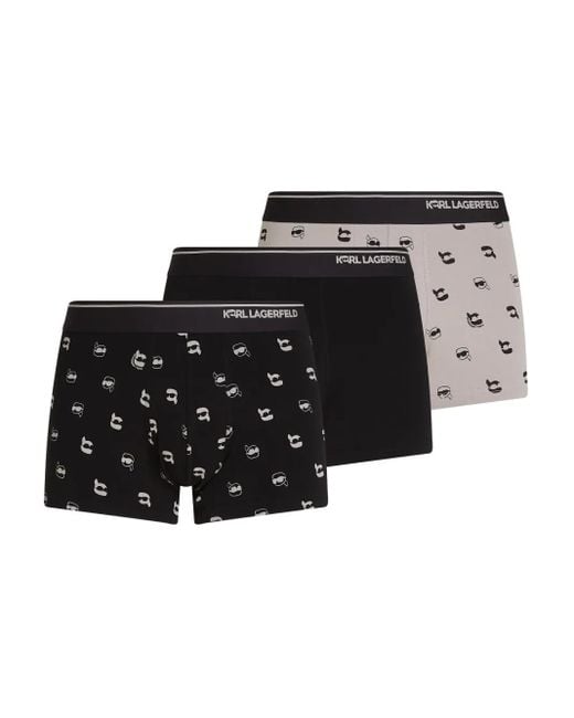 メンズ Karl Lagerfeld Ikon ボクサーパンツ セット Black