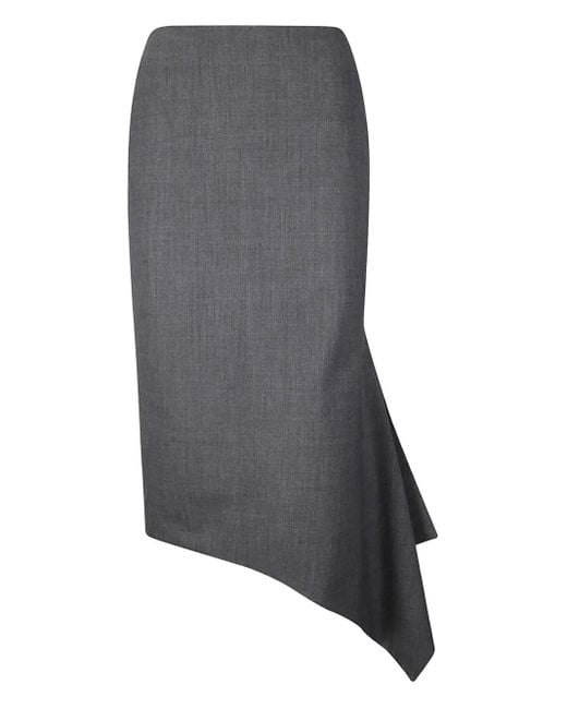 Thelatest Cassidy Asymmetrisch Gedrapeerde Rok in het Gray