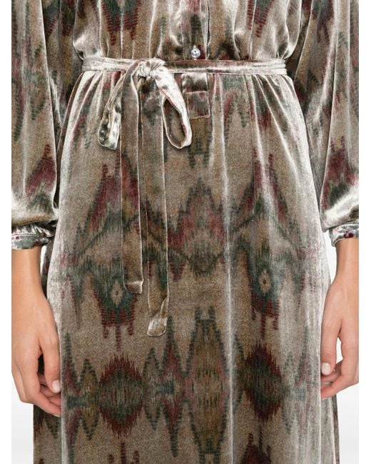 Pierre Louis Mascia Gray Kanpur Maxi Dress