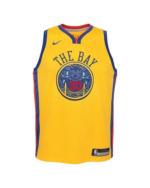Nike Yellow X Nba Golden State Warriors Stephen Curry Graphic Vest for men
