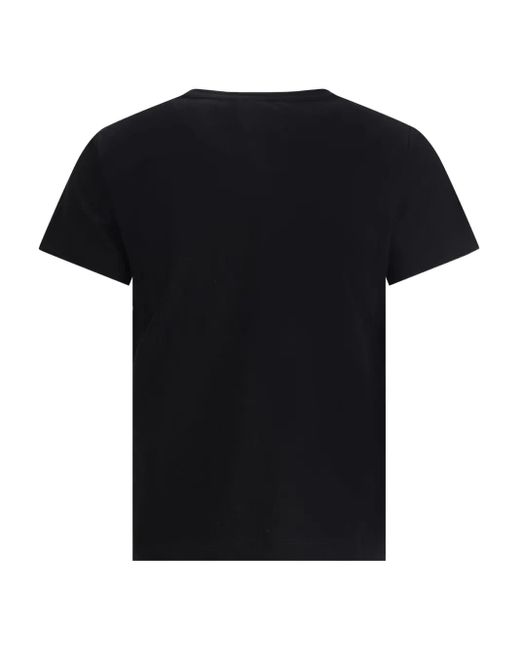 Pinko Black Crystal-Embellishment Logo T-Shirt