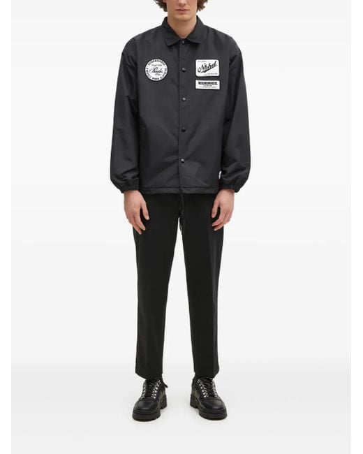 Neighborhood Black Ring-Detail Trousers for men