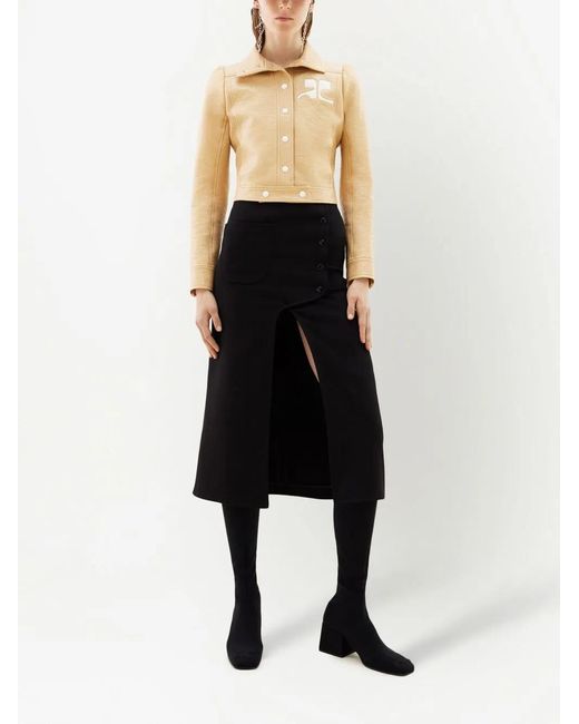 Courreges Natural Zip-Up Vinyl Jacket