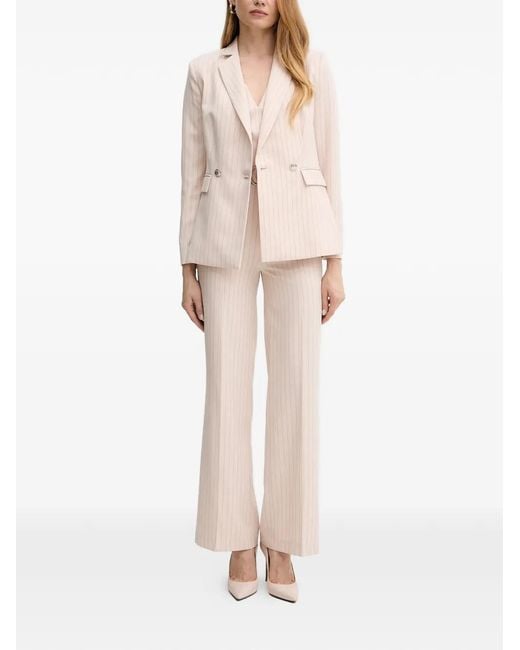 Morgan Natural Striped Fitted Blazer