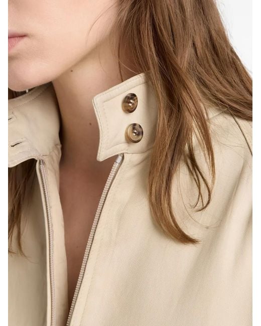 Prada Natural Nappa Leather Blouson Jacket