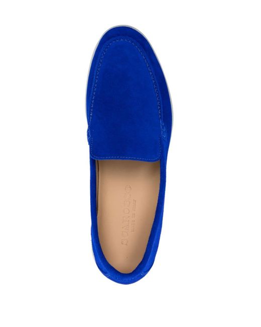 Scarosso Blue Ludovica Suede Loafers