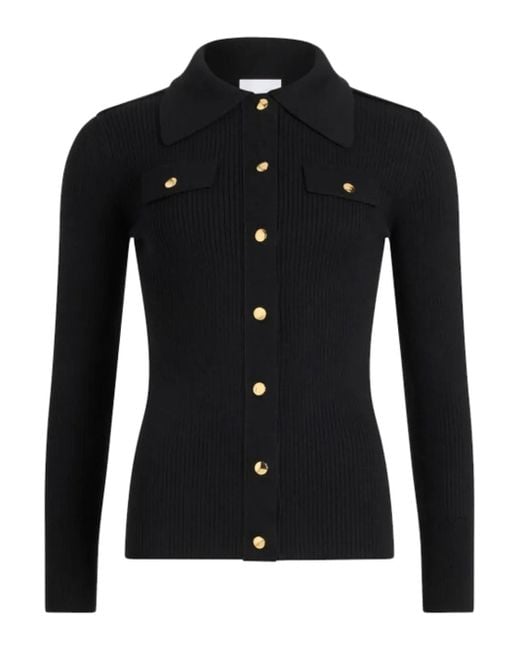 Cardigan En Laine À Design Côtelé Patou en coloris Black