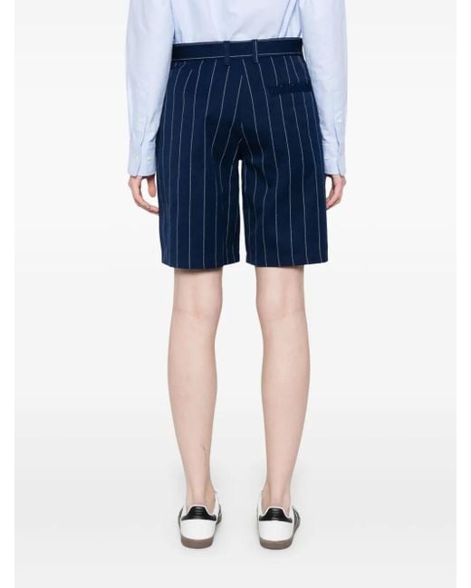 Adidas Blue Pinstriped Shorts
