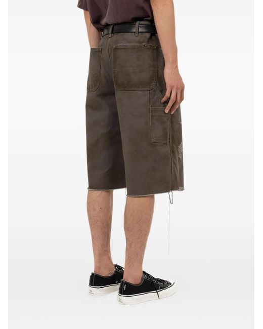 Bermudas con efecto envejecido KAMIYA de hombre de color Gray