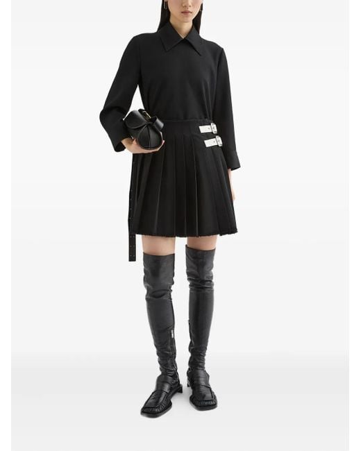 Jil Sander Black Wool Blouse