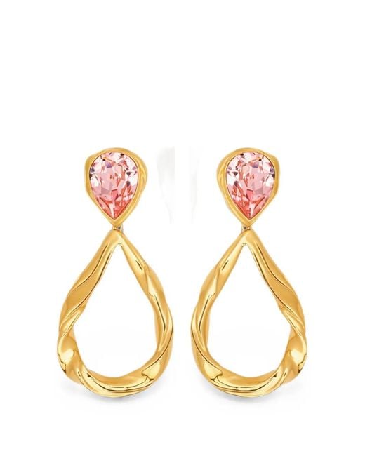 Oscar de la Renta Metallic Loop Clip-On Earrings