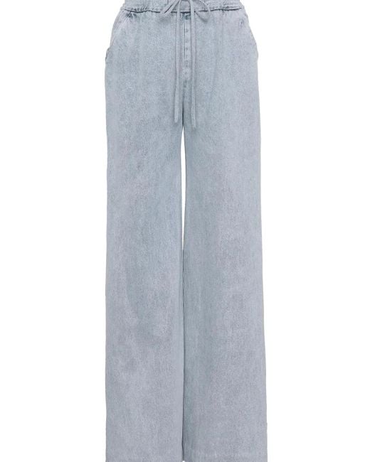 Zimmermann Gray Rebellion Drawstring-Snap Jeans