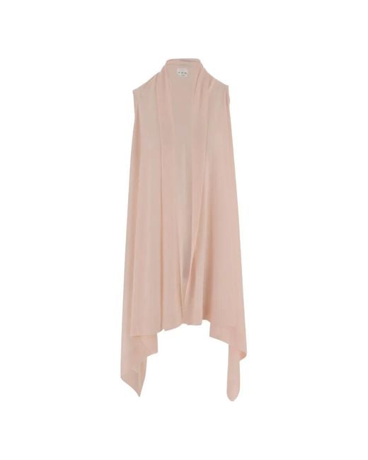 Sa Su Phi Pink Sleeveless Open Vest