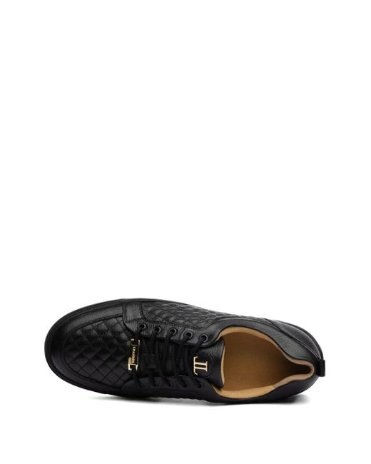 Leandro Lopes Black Ezio Quilted Leather Sneakers