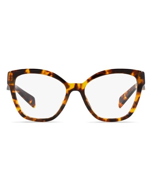 Prada Brown Brille Mit Oversized-Gestell