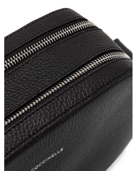 Coccinelle Black Grainy-Leather Shoulder Bag