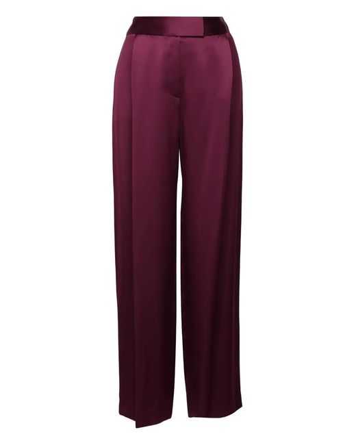 The Sei Purple Concealed-Fastening Pleated Trousers
